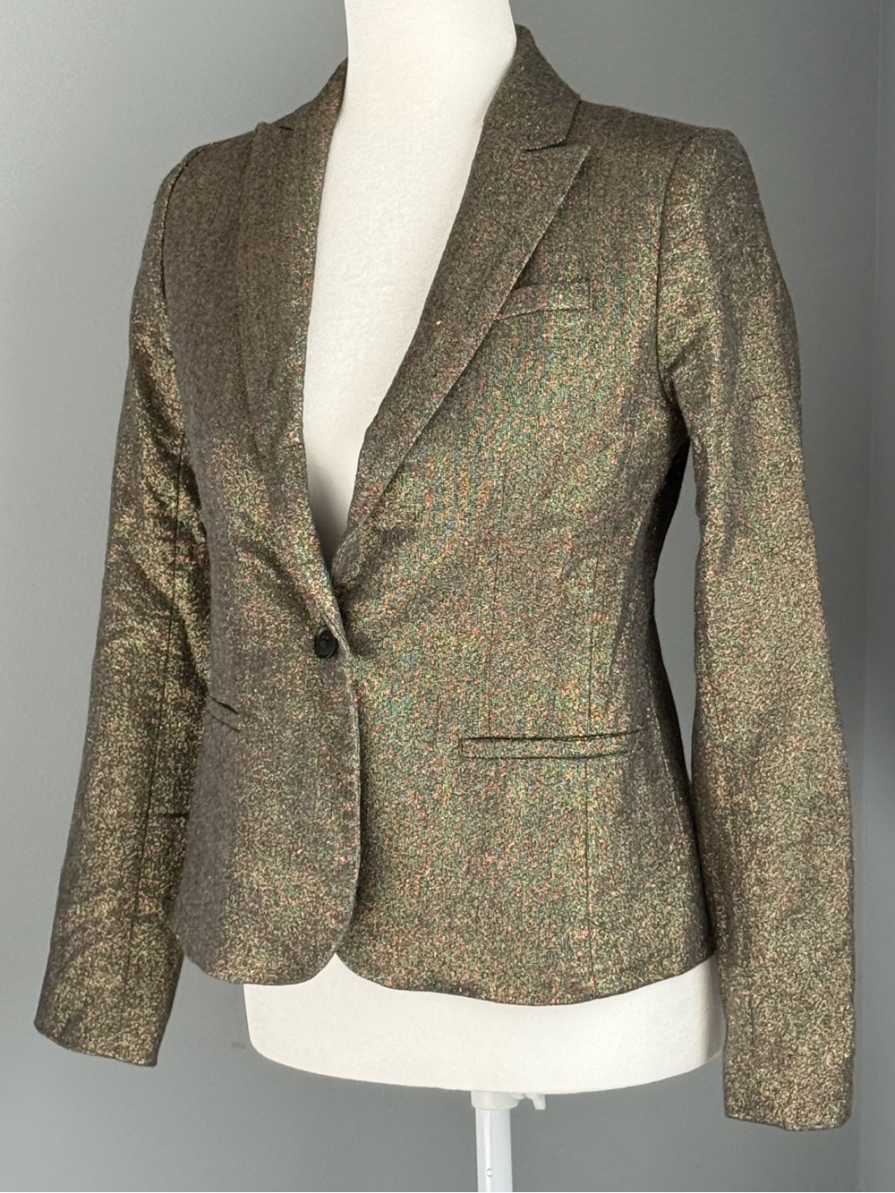 Banana Republic Metallic Gold Blazer Jacket Size 0